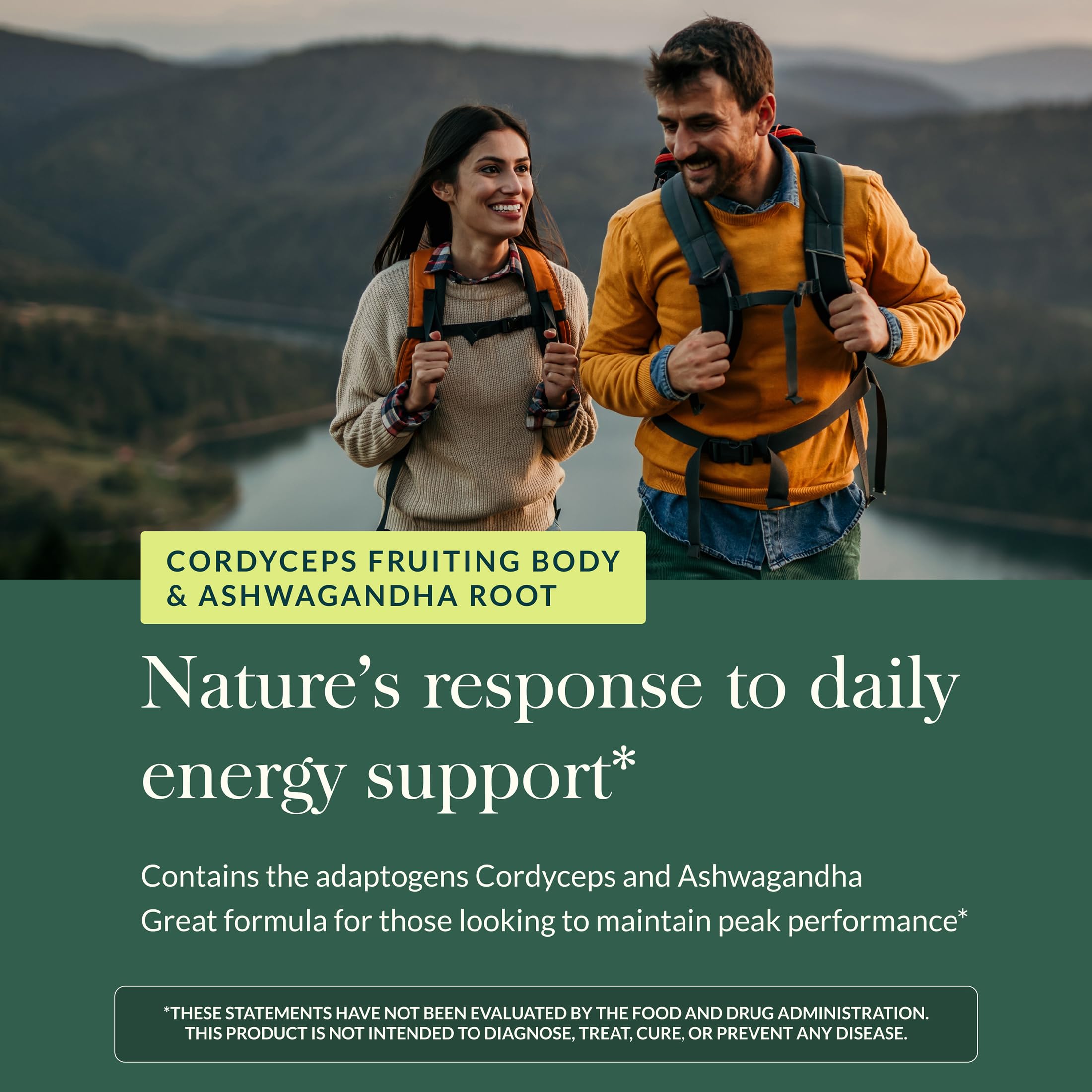 Gaia Herbs Adaptogen Performance - Energy Support Supplement with Ingredients Traditionally Used to Help Sustain Endurance & Stamina* - with Cordyceps & Ashwagandha - 60 Vegan Capsules (60 Servings) - Image 5