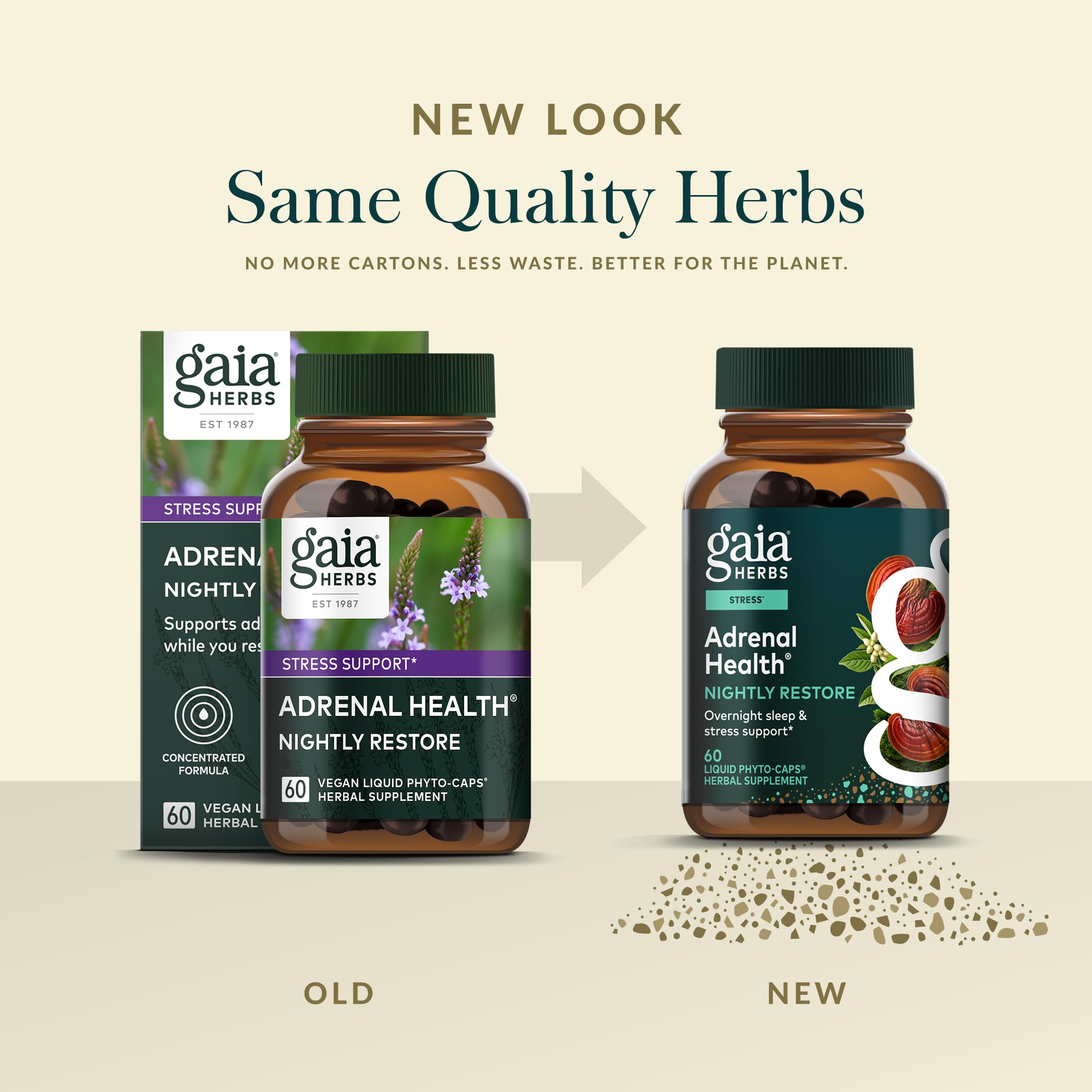 Gaia Herbs Adrenal Health Nightly Restore - Herbal Supplement with Ashwagandha, Magnolia Bark, Cordyceps, Lemon Balm & More* - 60 Vegan Liquid Phyto-Caps (30 Servings) - Image 6