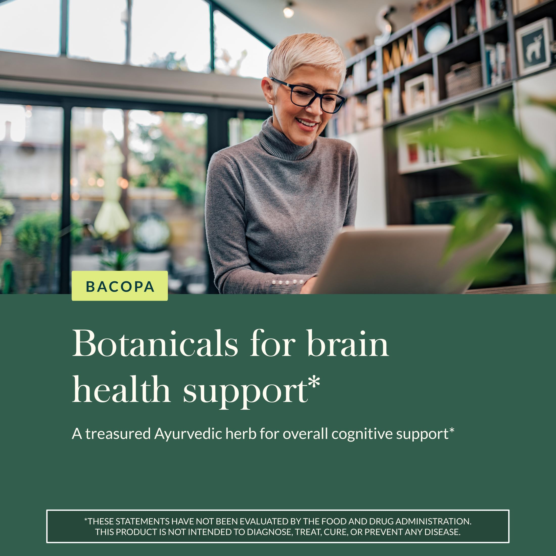 Gaia Herbs Bacopa - Brain & Cognitive Support Herbal Supplement - Made with Bacopa Monnieri to Help Support a Thriving Mind* - 60 Vegan Liquid Phyto-Capsules (60 Servings) - Image 5