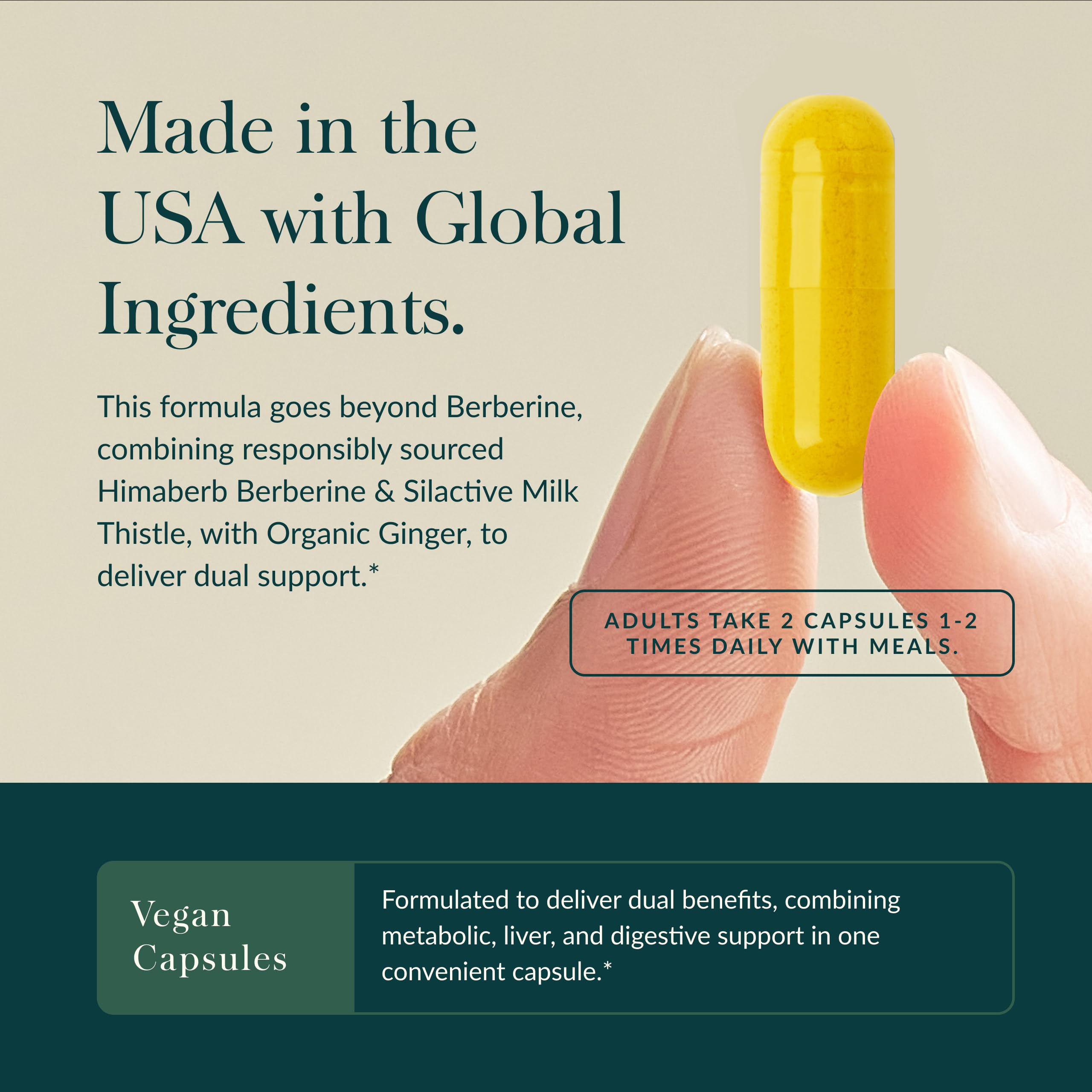 Gaia Herbs Berberine & Milk Thistle - Milk Thistle & Berberine Supplement with Ginger Root - Supports Liver Health* - Vegan, Gluten-Free, Dairy-Free, Non-GMO Project Verified - 60 Capsules - Image 4