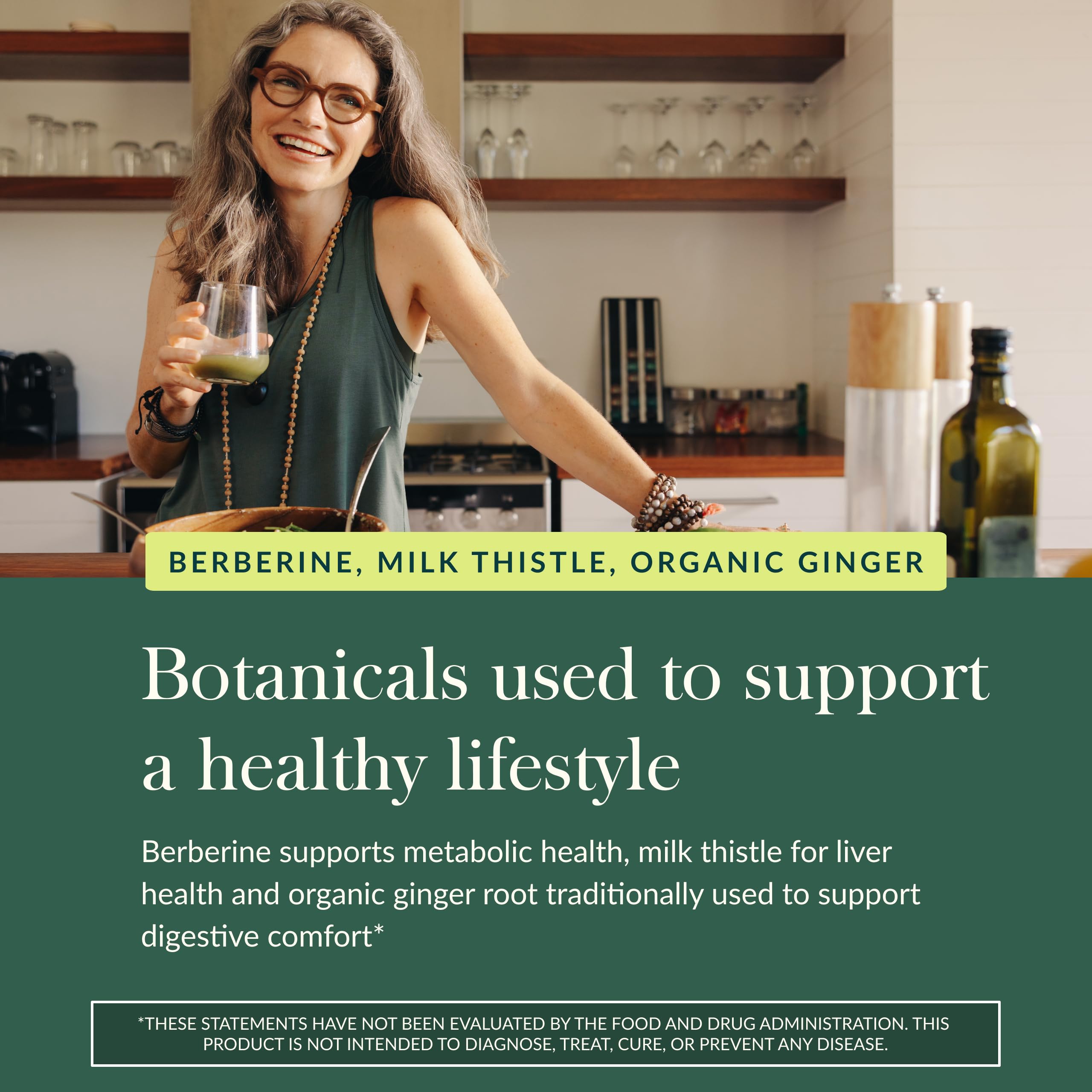 Gaia Herbs Berberine & Milk Thistle - Milk Thistle & Berberine Supplement with Ginger Root - Supports Liver Health* - Vegan, Gluten-Free, Dairy-Free, Non-GMO Project Verified - 60 Capsules - Image 5