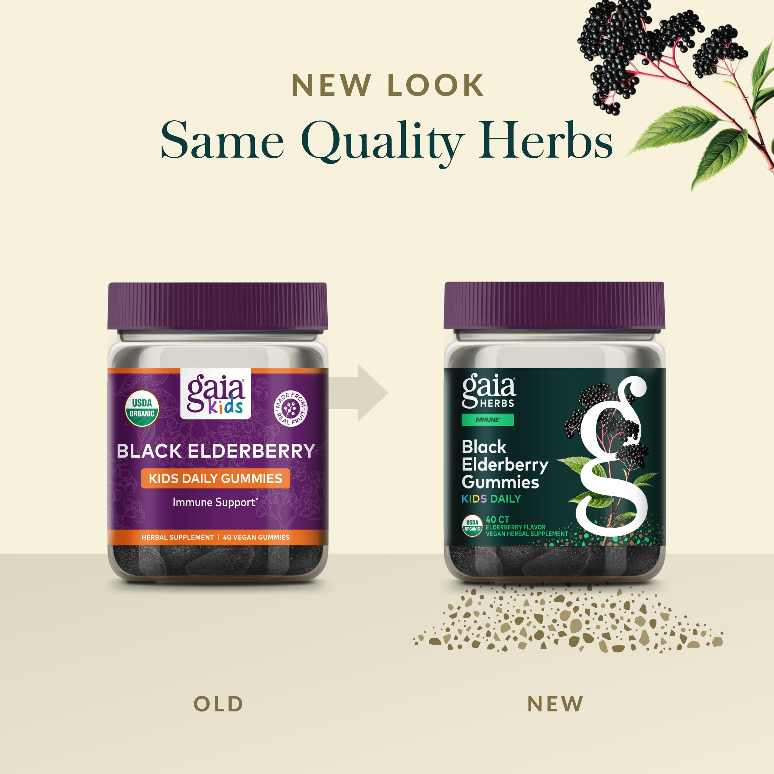 Gaia Herbs Black Elderberry Daily Gummies for Kids - Delicious Immune Support Supplement - Certified Organic Black Elderberries for Immune System Support* - 40 Vegan Gummies (40 Servings) - Image 6