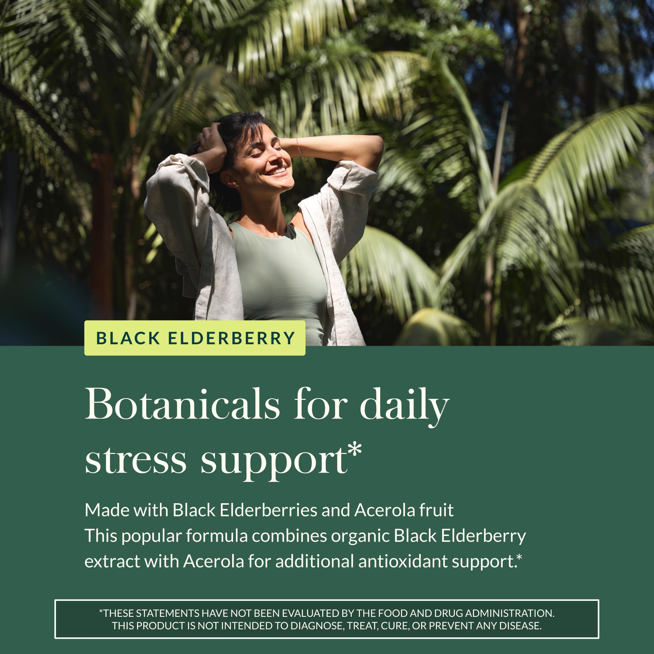Gaia Herbs Black Elderberry - Daily Immune Support Supplement to Help Support Wellness - with Black Elderberries & Acerola Fruit for Antioxidant Support* - 120 Vegan Capsules (60 Servings) - Image 5