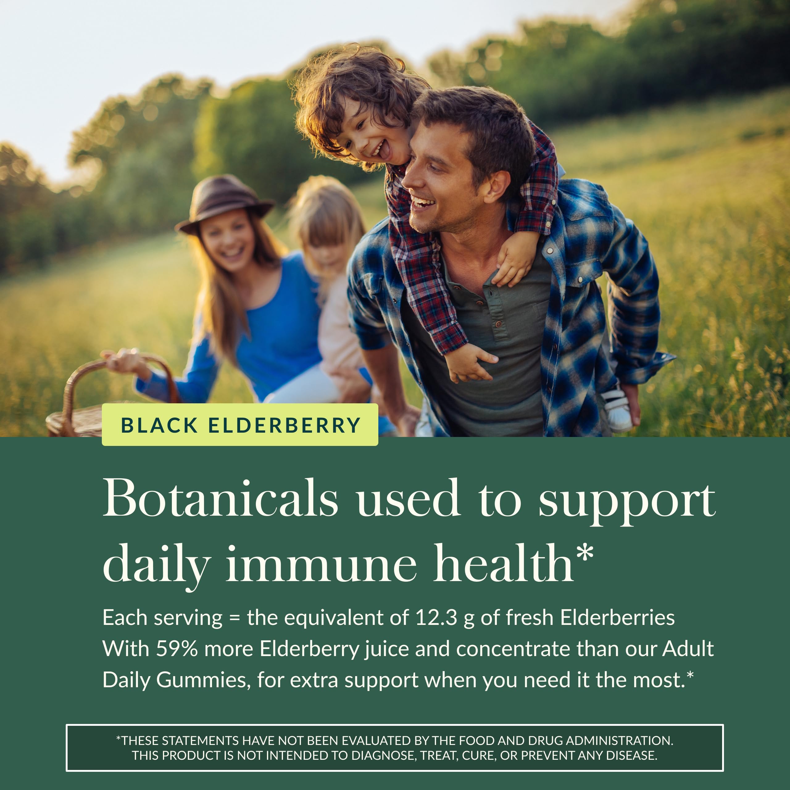 Gaia Herbs Black Elderberry (Sambucus nigra) Extra Strength Gummies - Delicious Immune Support Supplement* - Certified Organic Black Elderberries for Immune System Support* - 80 Gummies (40 Servings) - Image 5