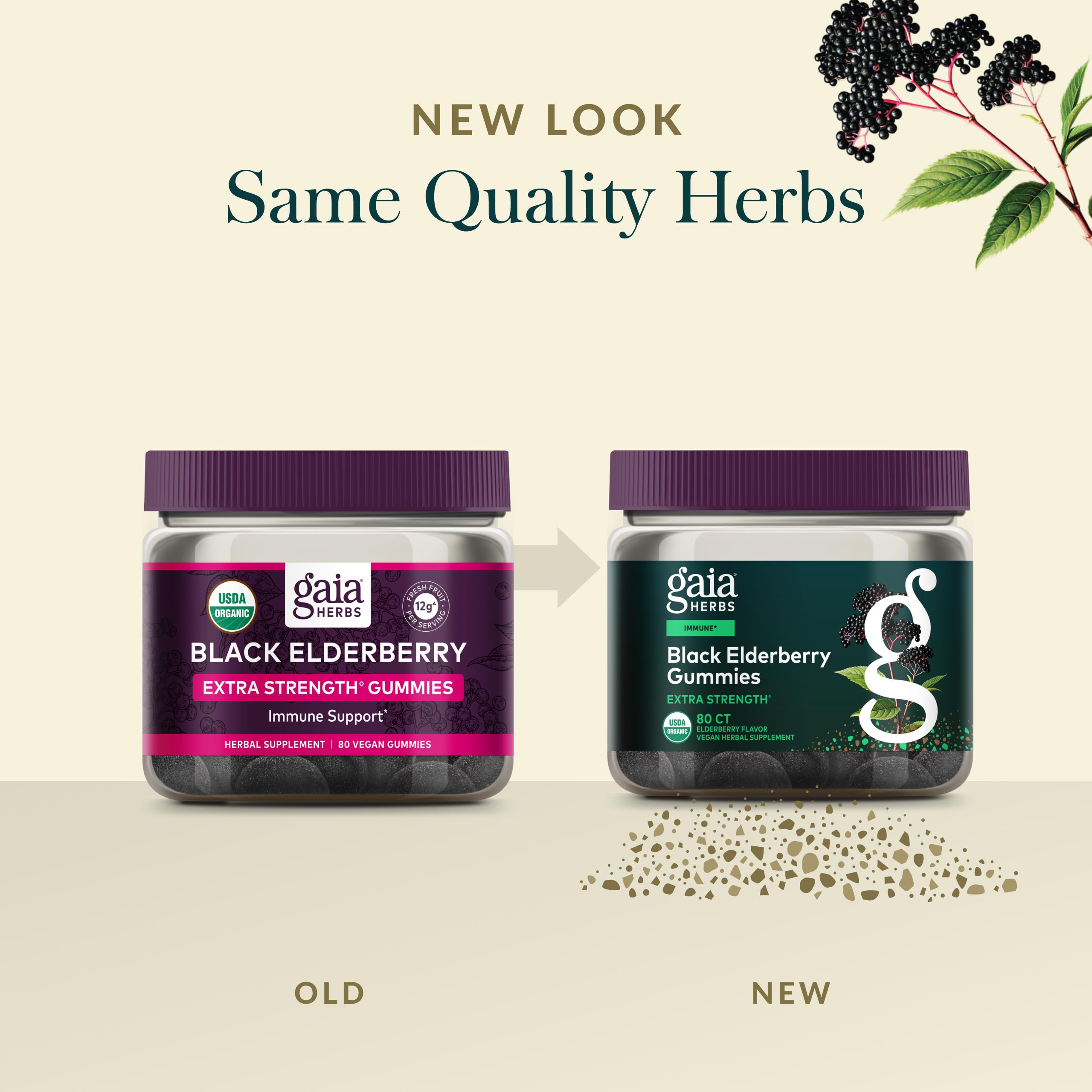 Gaia Herbs Black Elderberry (Sambucus nigra) Extra Strength Gummies - Delicious Immune Support Supplement* - Certified Organic Black Elderberries for Immune System Support* - 80 Gummies (40 Servings) - Image 6