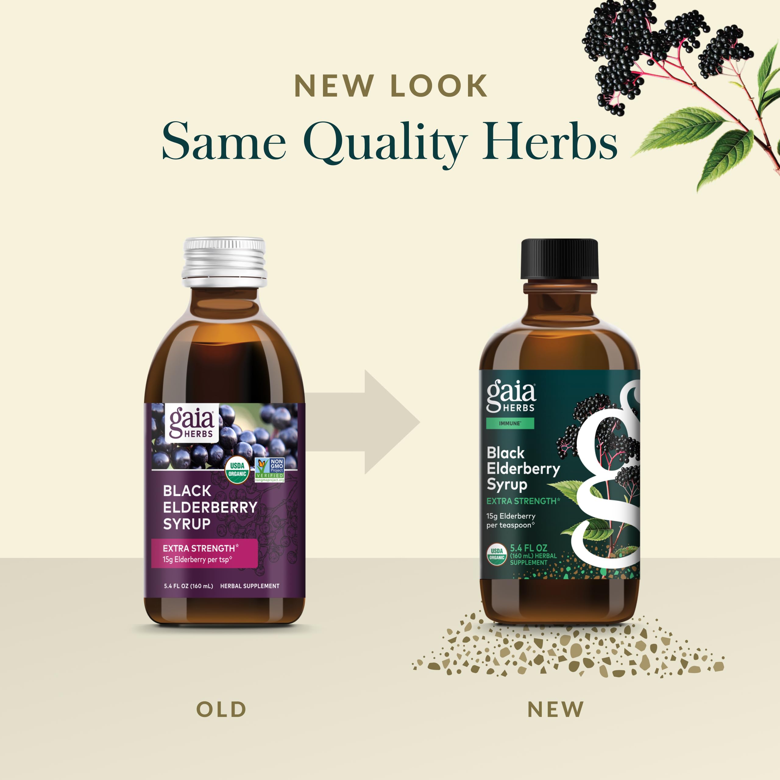 Gaia Herbs Black Elderberry Syrup - Made with Organic Black Elderberries (Sambucus nigra) for Immune System Support* - USDA Certified Organic Formula - 5.4 Fl Oz (About 32 to 128 Servings) - Image 6