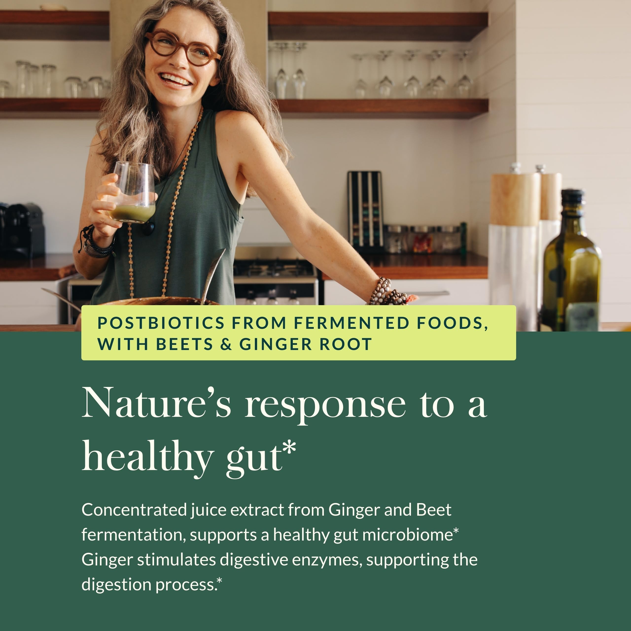 Gaia Herbs Ginger-Beet Postbiotic - Supplement for Gut & Heart Health Support* - Made with Fermented Beets & Ginger - Free from Dairy, Soy & Gluten - 60 Vegan Liquid Phyto-Caps (30 Servings) - Image 5