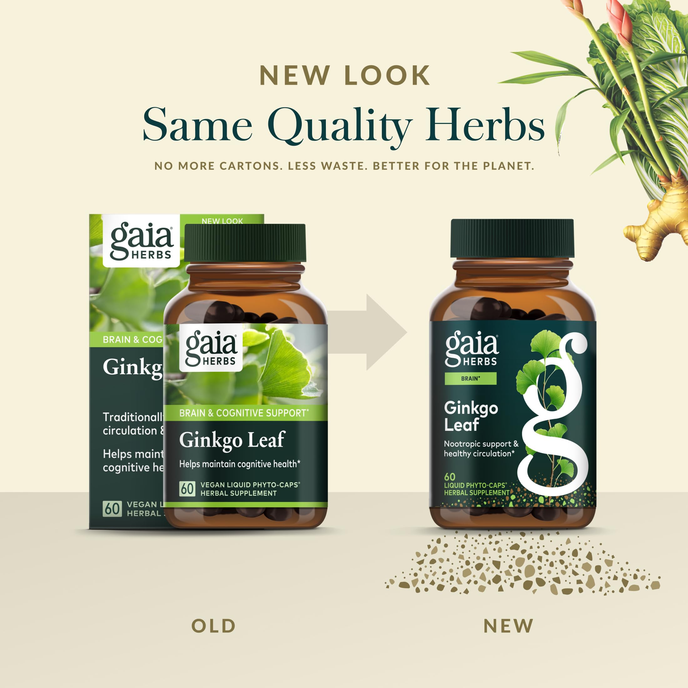 Gaia Herbs Ginkgo Leaf - Traditionally Used to Support Healthy Circulation & Brain Function* - Herbal Supplement - 60 Vegan Liquid Phyto-Caps (30 Servings) - Image 6