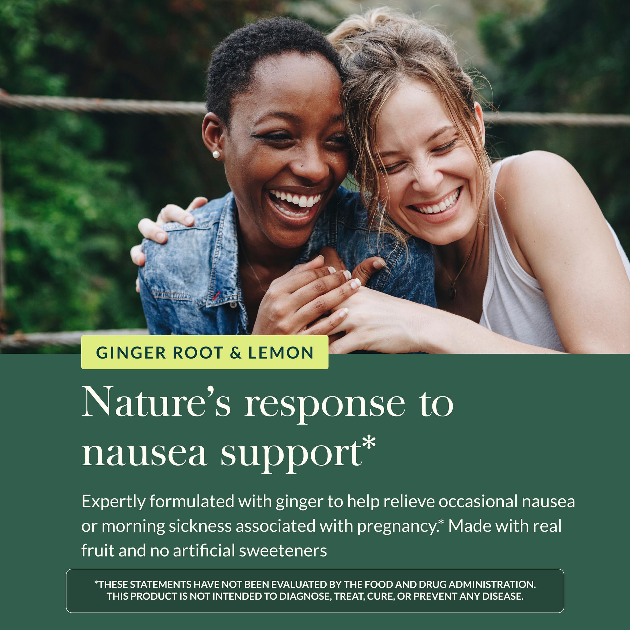 Gaia Herbs Nausea Gummies - Relieves Occasional Nausea* - with Ginger & Lemon - Ginger Flavor - 60 Vegan Gummies (30 Servings) - Image 5