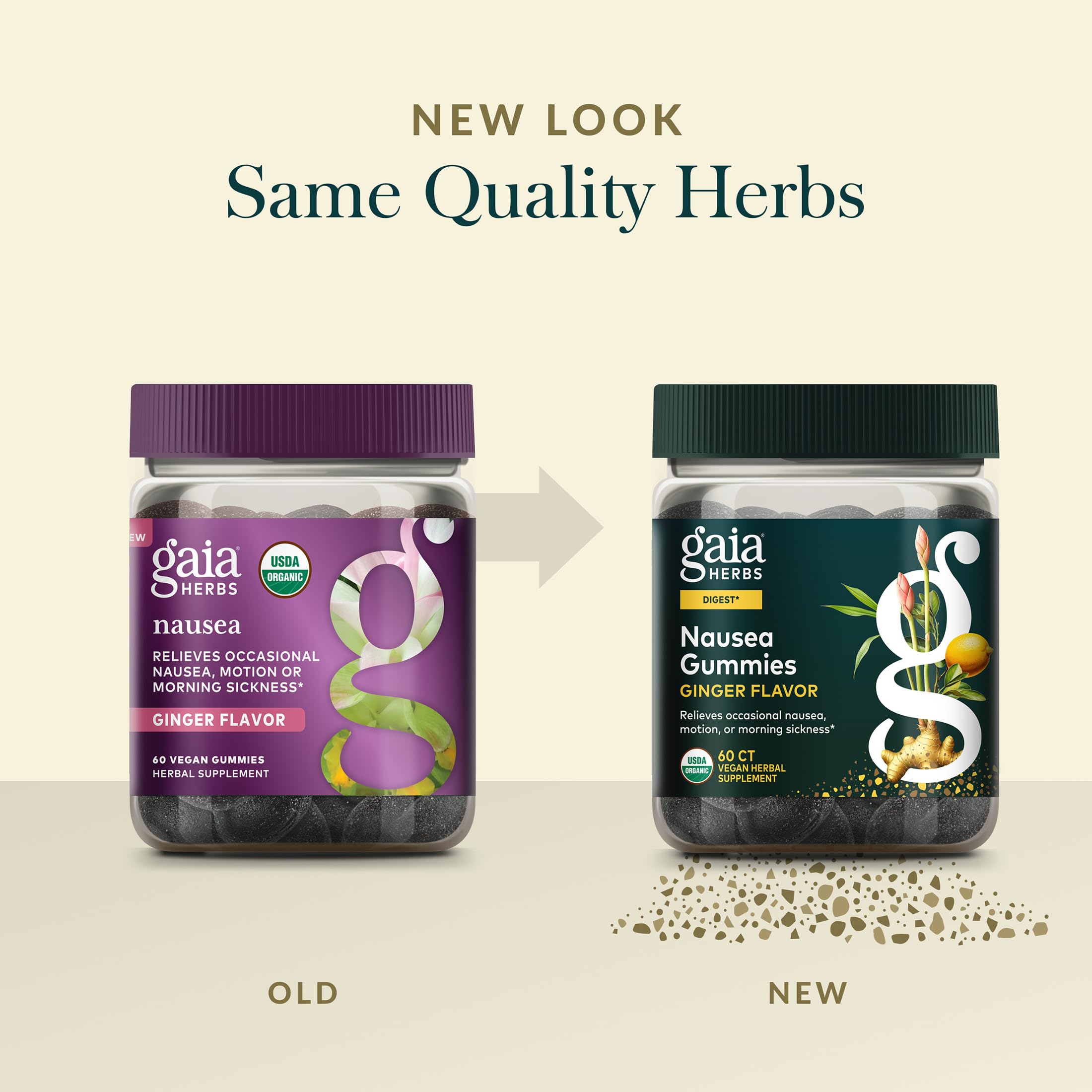 Gaia Herbs Nausea Gummies - Relieves Occasional Nausea* - with Ginger & Lemon - Ginger Flavor - 60 Vegan Gummies (30 Servings) - Image 6