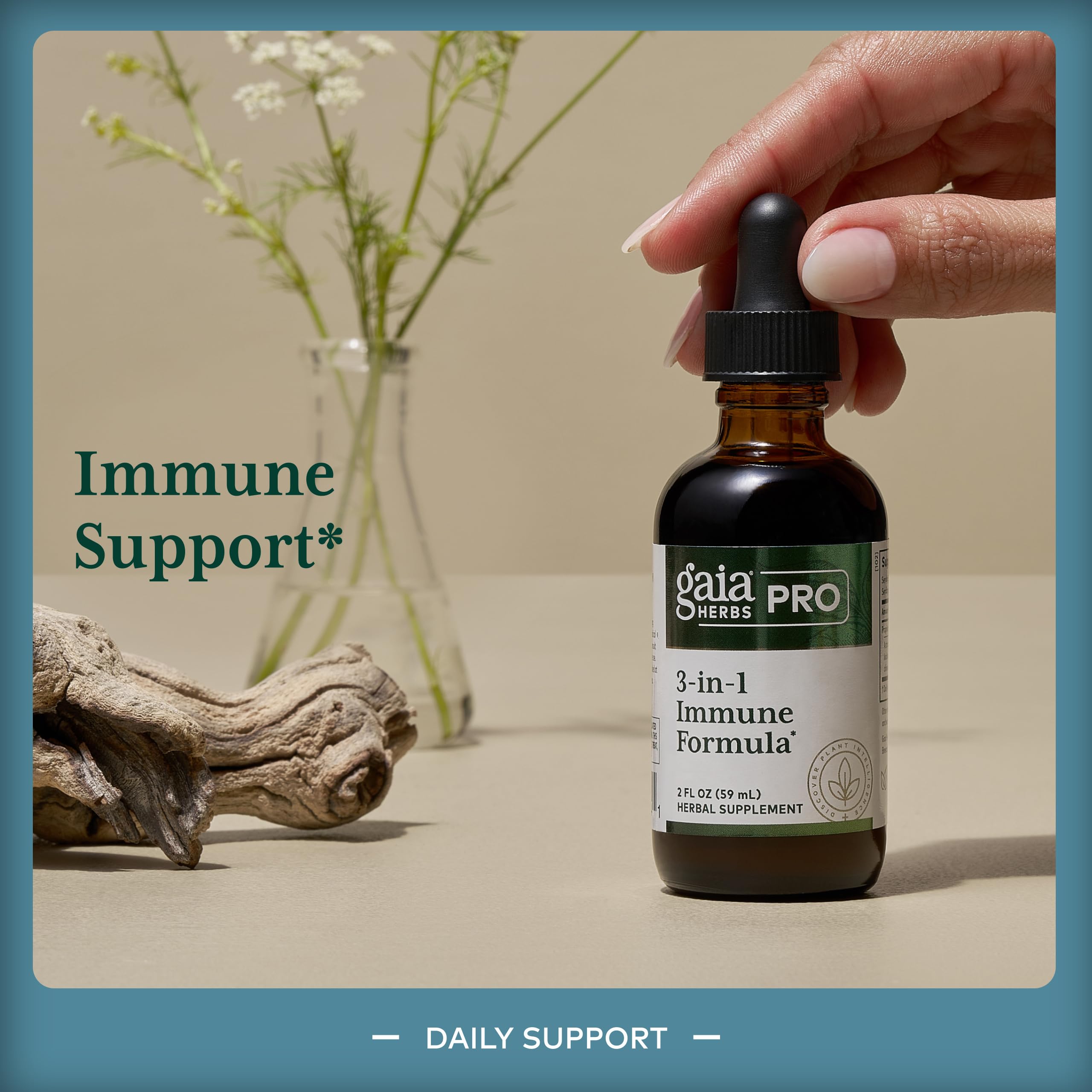 GAIA HERBS PRO 3-in-1 Immune Formula - Immune System Support Supplement* - Liquid Supplement with Astragalus Root & Schisandra Berry - 2 Fl OZ (44 Servings) - Image 3