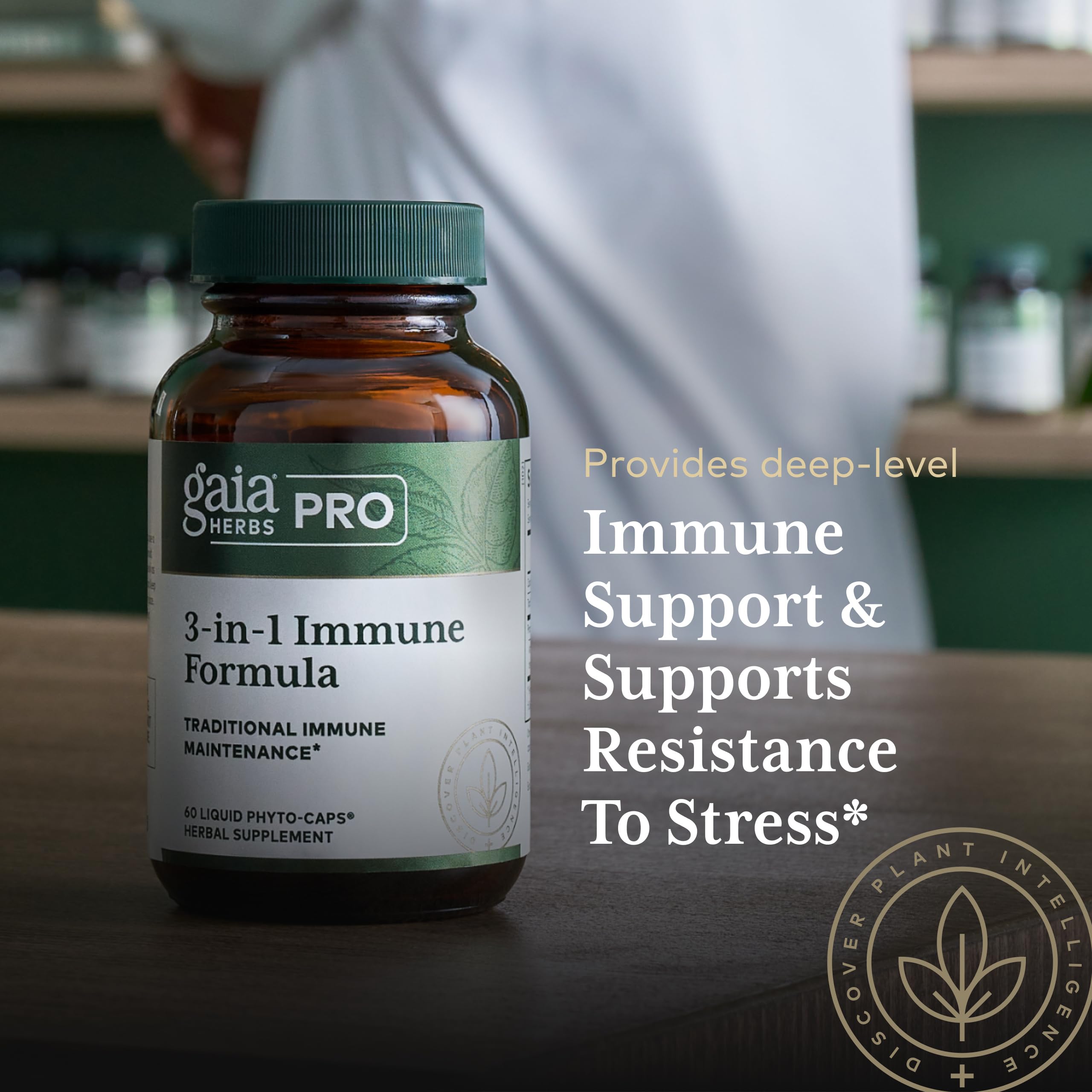 GAIA HERBS PRO 3-in-1 Immune Formula - Stress & Immune Support Supplement - Contains Astragalus Root, Schisandra Berry & More - Vegan, Gluten-Free & Soy-Free - 60 Liquid Phyto-Caps (30 Servings) - Image 5