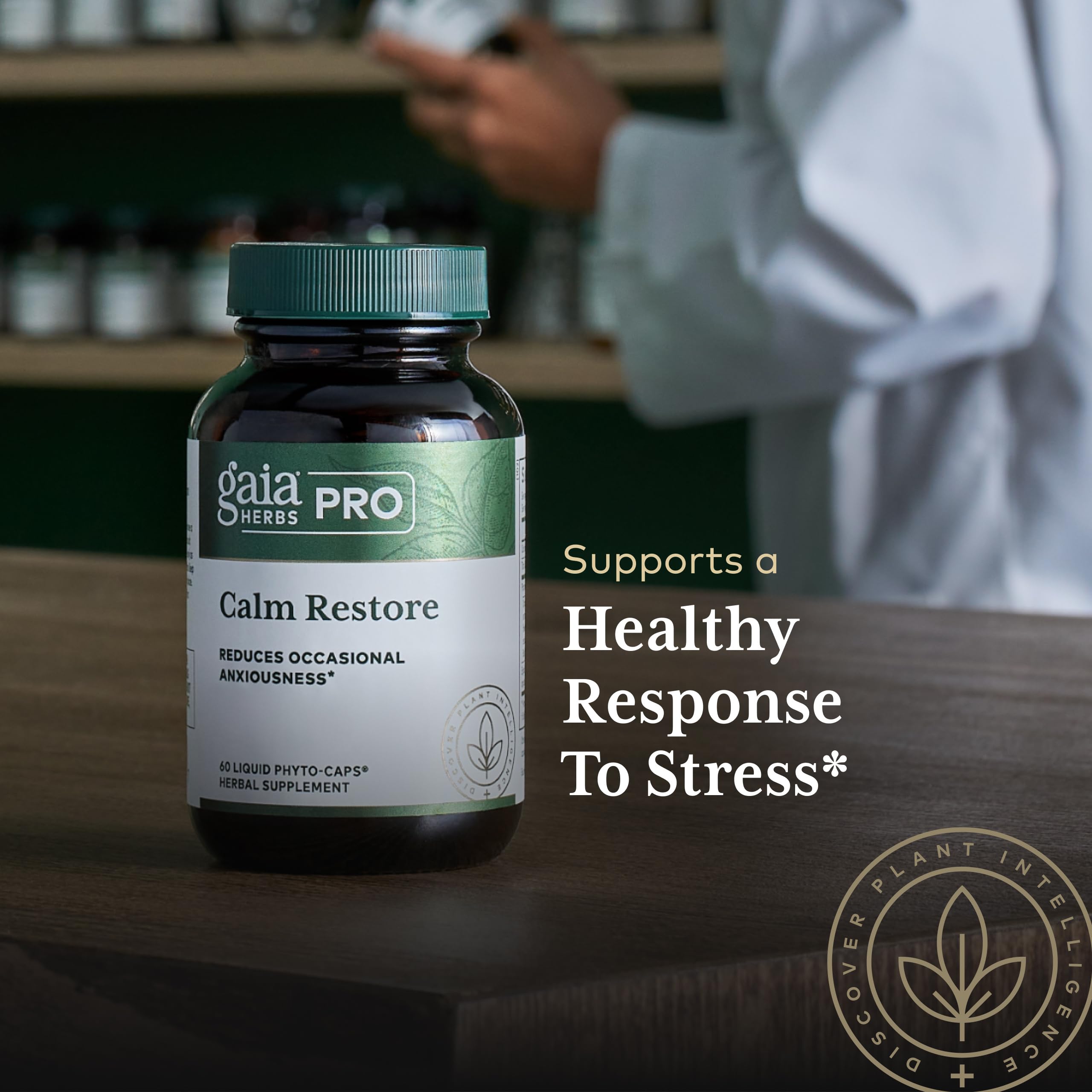 GAIA HERBS PRO Calm Restore - Nervous System Support Supplement* - Calm Support Supplement* with Skullcap, Chamomile, Holy Basil & Lavender - 60 Liquid Phyto-Caps (20 Servings) - Image 5