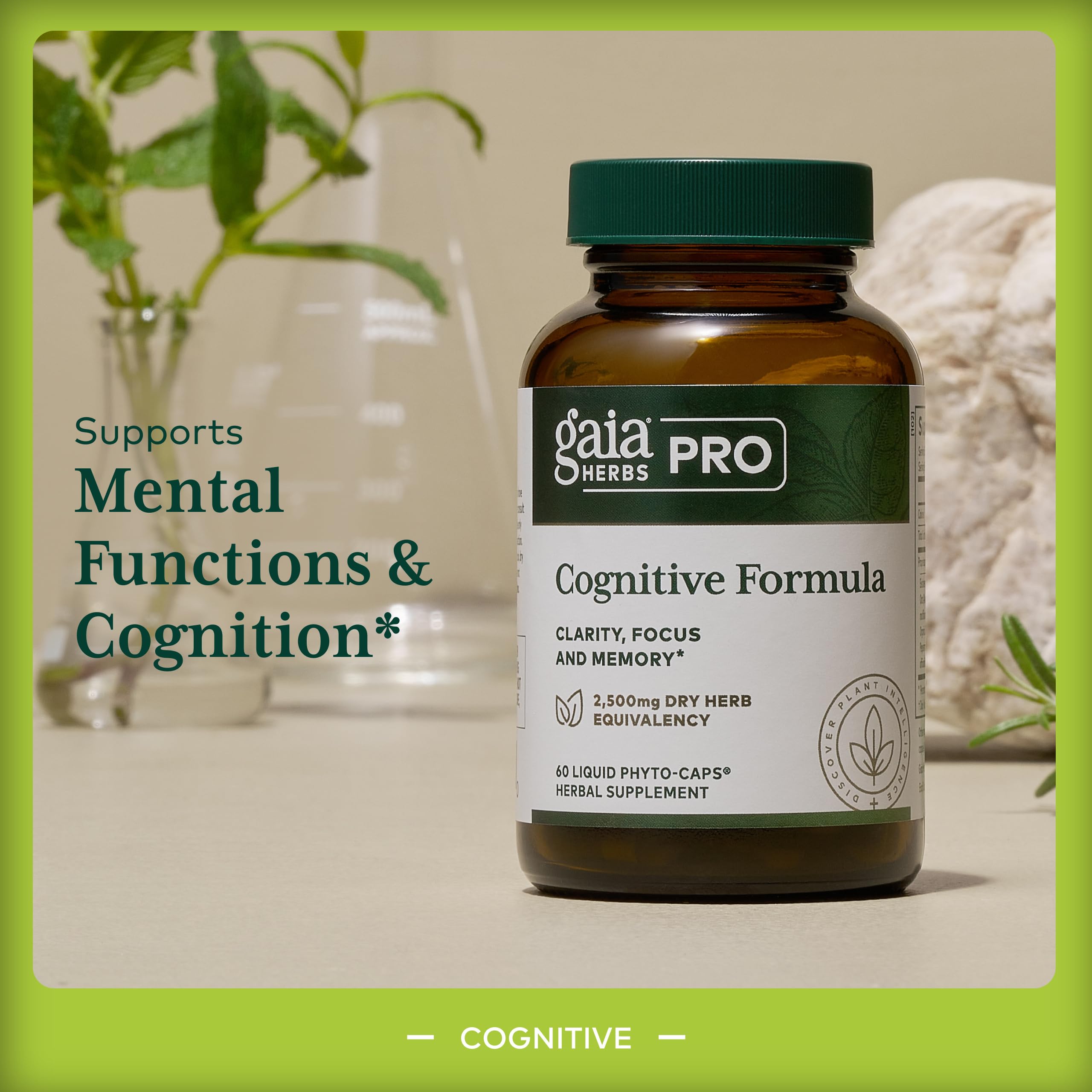 GAIA HERBS PRO Cognitive Formula - Brain Health & Blood Flow Support Supplement* - Circulation Support Supplement* with Fo-TI Root, Ginkgo Leaf, & Gotu Kola Leaf - 60 Liquid Phyto-Caps (30 Servings) - Image 3
