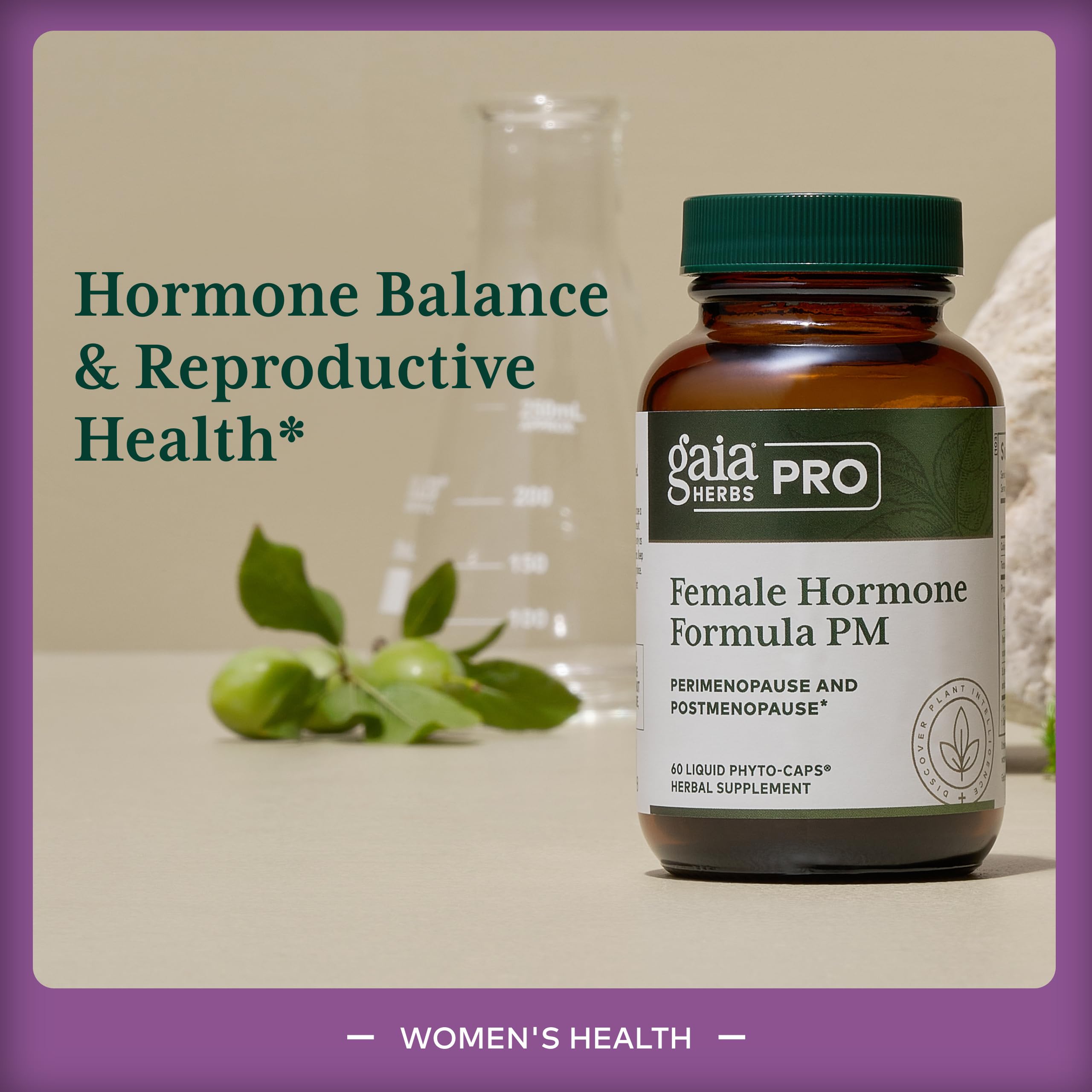 Gaia Herbs Pro Female Hormone Formula PM - Women's Health Supplement for Menopause & Sleep Support - Black Cohosh & St. John's Wort - Vegan, Soy-Free & Gluten-Free - 60 Liquid Phyto-Caps (30 Servings) - Image 3