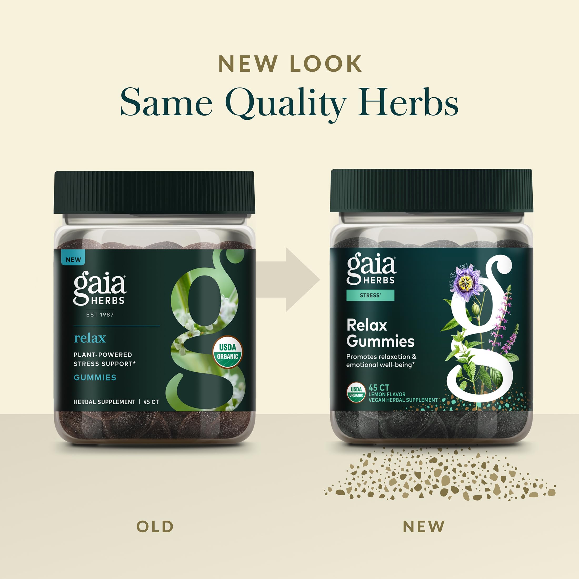 Gaia Herbs Relax Gummies - Supports Calm Feelings* - with Passionflower & Lemon Balm - 45 Vegan Gummies (15 Servings) - Image 6