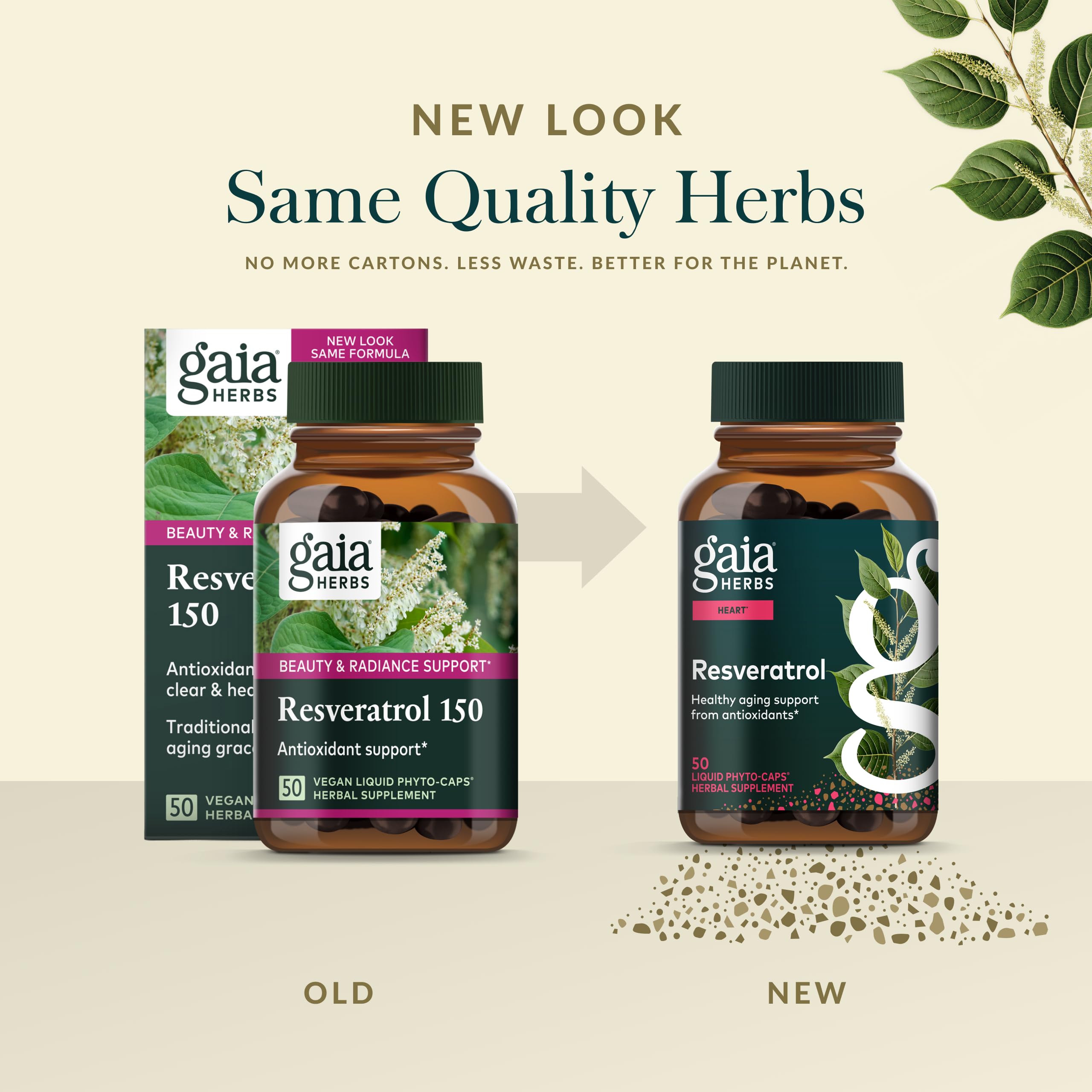 Gaia Herbs Resveratrol - Beauty & Radiance Antioxidant Support Supplement* - Made with Japanese Knotweed - Contains 150 mg Trans-Resveratrol per Serving - 50 Liquid Phyto-Capsules (25 Servings) - Image 6