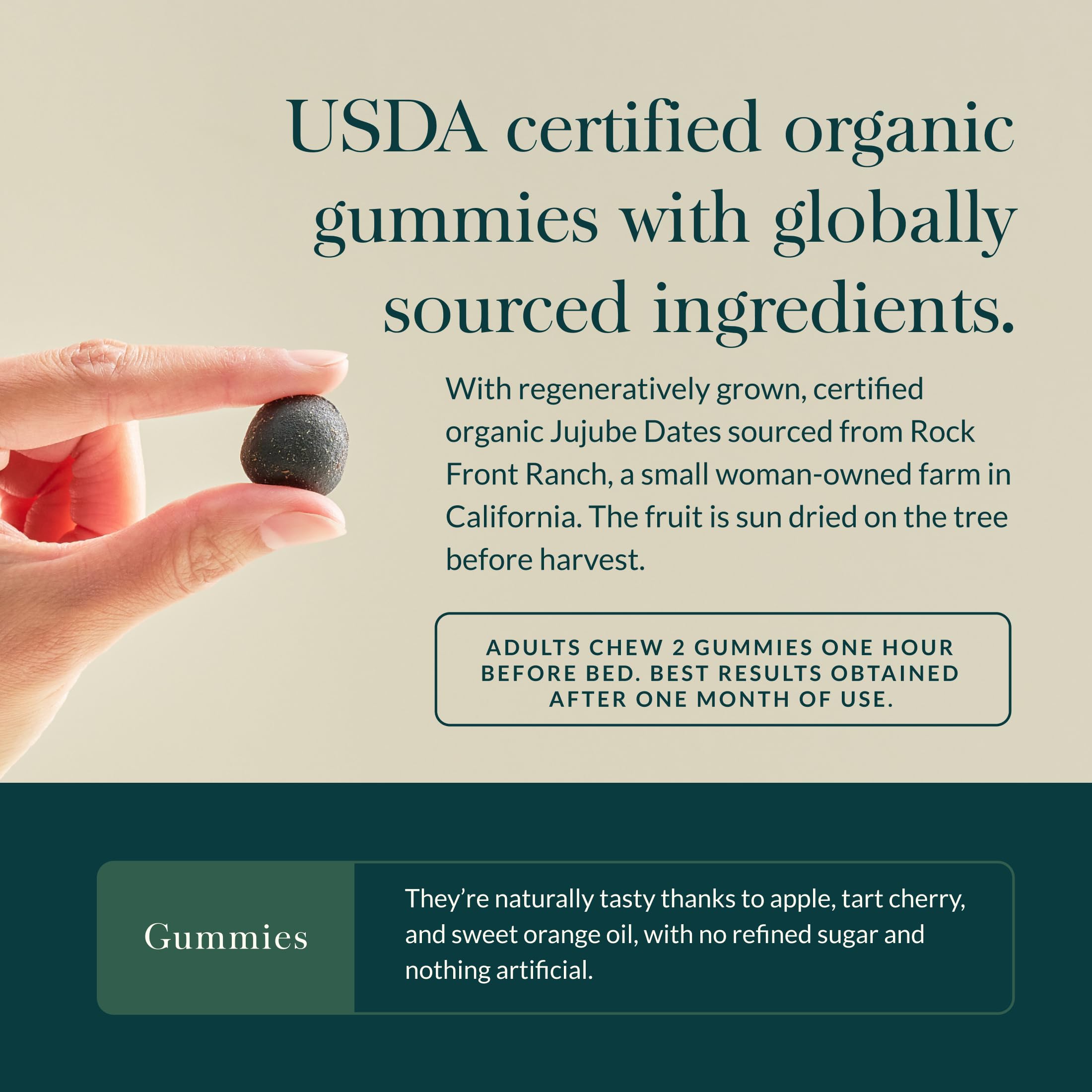 Gaia Herbs Sleep Gummies - Sleep Support*- Ashwagandha, Reishi Mushroom & Passionflower - USDA Certified Organic, Non-GMO Project Verified, Gluten Free - Cherry Orange - 40 Vegan Gummies (20 Servings) - Image 4