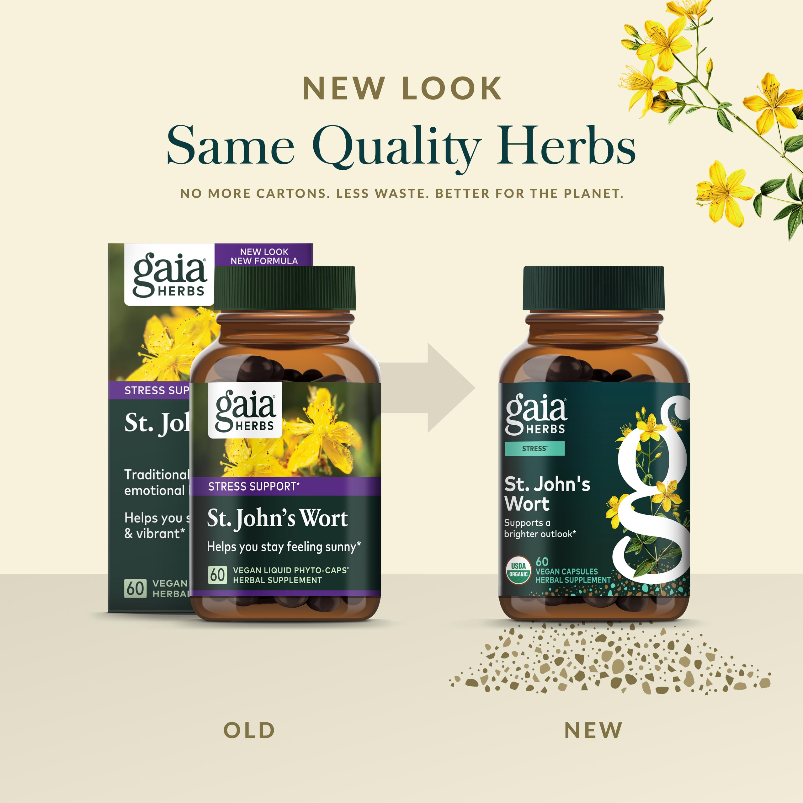 Gaia Herbs St. John's Wort - Stress Support Supplement* - with St. John's Wort - 60 Vegan Capsules (60 Servings) - Image 6