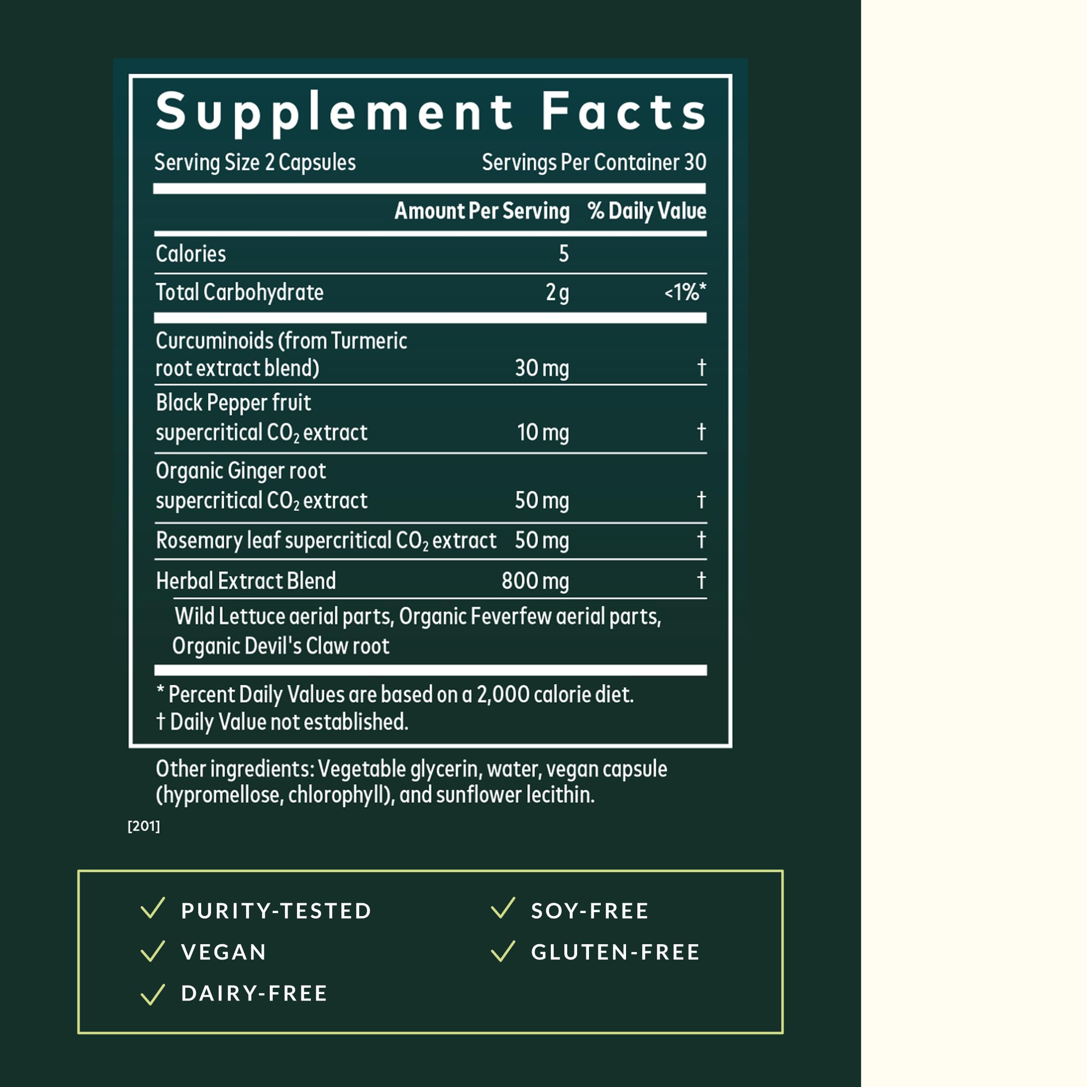 Gaia Herbs Turmeric Supreme Ache- Helps Provide Relief of Occasional Aches - with Turmeric Curcumin, Black Pepper, Devil’s Claw, Ginger, Feverfew & More - 120 Liquid Phyto-Capsules(60-Day Supply) - Image 3