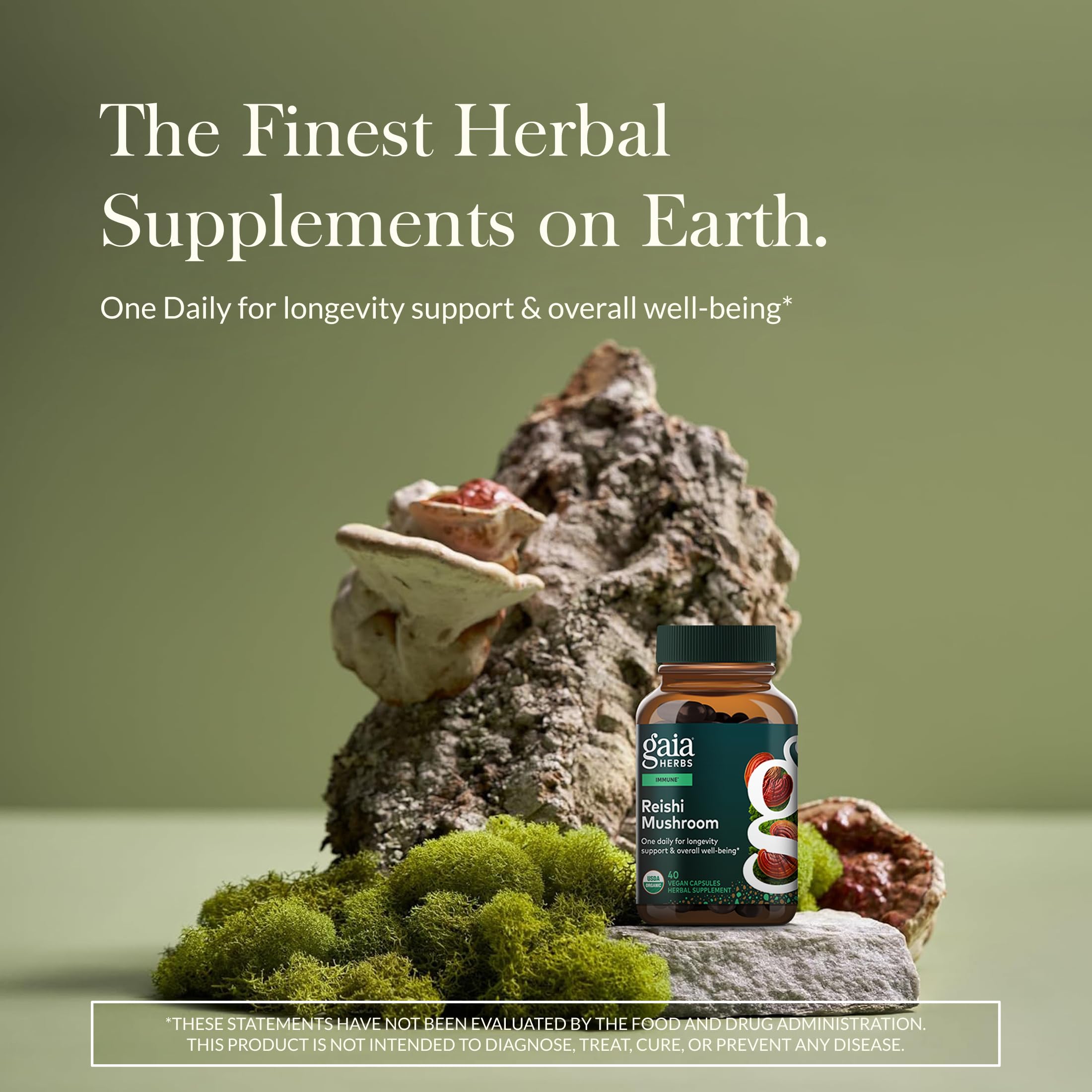 Gaia Herbs Turmeric Supreme Extra Strength - Supports Occasional Discomfort* 60 Phyto-Caps & Reishi Mushroom - Adaptogen Herbal Supplement for Longevity Support* - 40 Phyto-Caps (2 Pack) - Image 7