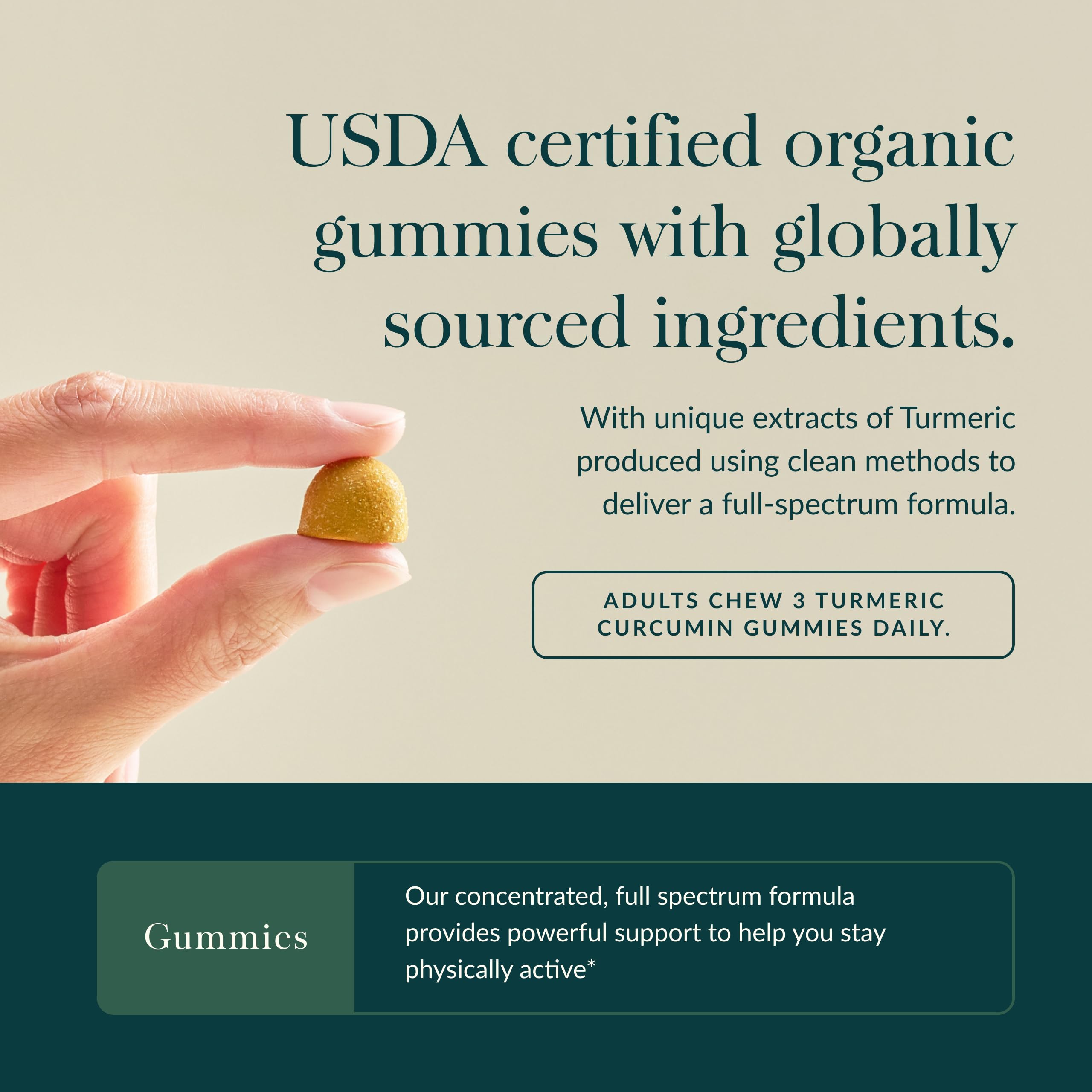 Gaia Herbs Turmeric Supreme Gummies Extra Strength - Supports Healthy Inflammatory Response in Healthy Individuals* - Lemon Ginger Flavor - 60 Vegan Organic Gummies (20 Servings) - Image 4